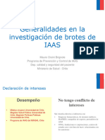 Generalidades en La Investigacion Brotes de IAAS 2023