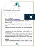 Formulario Oferta