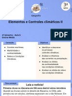 Elementos e Controles Climáticos II: Geografia