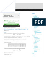 Série D'exercices Sur La Cinétique Chimique - Ts - Sunudaara