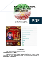 Cdi Fundamentals of Criminal Investigation and Intelligence