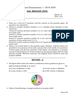 CBSE Gulf Board Class 12 BIOLOGY Exam Sample Question Paper 2020