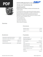 SKF 22215 ERodamiento de Rodillos A Rótula Con Funciones de Relubricación Specification