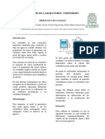 Infome de Laboratorio Reconocimiento Hidraulica de Canales Daniel Salazar CC 1192756163