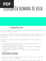 Geografía Humana de Asia