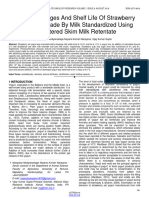 Storage Changes and Shelf Life of Strawberry Set Yogurt Made by Milk Standardized Using Ultrafiltered Skim Milk Retentate