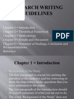 Research Writing Guidelines