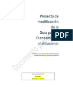 Doc. Preliminar - Proyecto de Modificación de La Guia para El Planeamiento Institucional