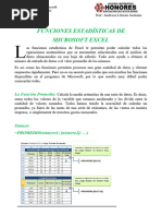 CLASE N°20 4to (Funciones Estadísticas en Excel)