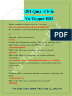 CS201 Quiz-3 by Vu Topper RM-2