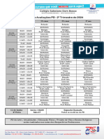 Horário Das Avaliações PD - 2º Trimestre 2024