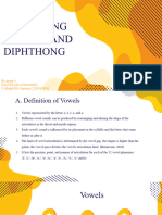 Describing Vowels and Dipthong