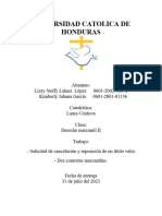 Solicitud de Cancelacion y Reposicion de Titulo Valor, y Dos Contratos Mercantiles