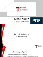 Lecture Week 9