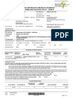 Motorised-Two Wheelers Package Policy - Zone B Motor Insurance Certificate Cum Policy Schedule