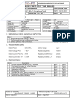 Site Inspection and Test Record: (Acceptance Test) T601 SET 1