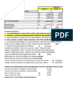 Critério de Rateio E Custo Produtos A Disp P Vendas