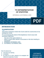 Aids To Interpretation of Statutes 3