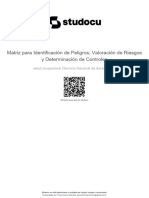 Matriz para Identificacion de Peligros Valoracion de Riesgos y Determinacion de Controles