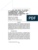 Chicktay 2012 Defining The Right To Strike A Comparative Analysis of International Labour Organization Standards and