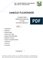 6 - Dr. Oucherif - Embolie Pulmonaire