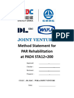 Method Statement For Repair Work of PAD4 STA 12+200