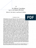 Van Valin, R. D., J R. and D. P. Wilkins 1996 The Case For Effector' - Case Roles, Agents, and Agency Revisited