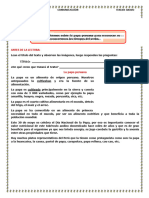 Ficha 127 El Dia de La Papa Peruana Tiempos Del Verbo Comunicacion