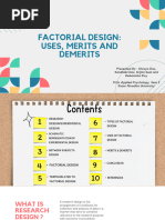 Factorial Design Uses, Merits and Demerits (3) - 1