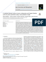 A Combined Thermal System of Ejector Refrigeration and Organic Rankine