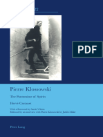 Pierre Klossowski The Pantomime of Spirits (Cultural - Castanet, Hervé - 2014 - Peter Lang AG - 9783035306095 - Anna's Archive