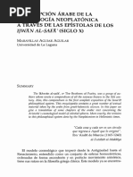 Ijwán: Recepción Árabe Cosmología Neoplatónica Través Al-Safa' (Siglo