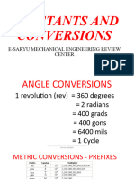 Constants and Conversions