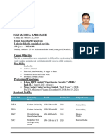 Kazi Mayisha Resume