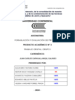 Proyecto 3 - FORMULACIÓN Y EVALUACIÓN DE PROYECTOS