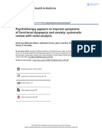 Psychotherapy Appears To Improve Symptoms of Functional Dyspepsia and Anxiety Systematic Review With Meta-Analysis