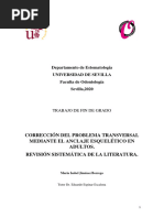 Corrección Del Problema Transversal Mediante El Anclaje Esquelético en Adultos, Revisión Sistemática de La Literatura