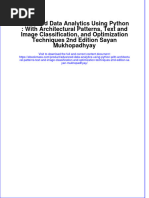 (Download PDF) Advanced Data Analytics Using Python With Architectural Patterns Text and Image Classification and Optimization Techniques 2Nd Edition Sayan Mukhopadhyay Full Chapter PDF