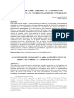 Contabilidade Na Área Ambiental Um Levantamento Da Produção Científica No Congresso Brasileiro de Contabilidade