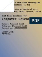 The Second Round of National Exit Exam Questions (1-45)