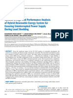 Optimal Design and Performance Analysis of Hybrid Renewable Energy System For Ensuring Uninterrupted Power Supply During Load Shedding