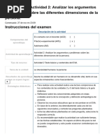 Examen - (APEB1-15%) Actividad 2 - Analizar Los Argumentos y Problemas Sobre Las Diferentes Dimensiones de La Persona