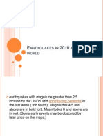 Earthquakes in 2010 Around The World