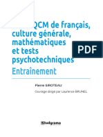 Pages de 2500 QCM de Francais CG Maths Tests Extrait