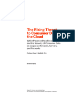 The Rising Threat To Consumer Data in The Cloud