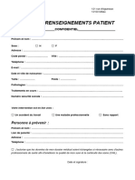 Fiche Renseignement Patient Word