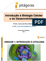 Aula 3, Unidade 1 AVA - Introdução À Biologia Celular e Do Desenvolvimento