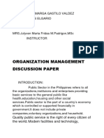 Organization Management Discussion Paper