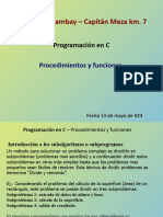 Procedimientos y Funciones en C - 13 - Mayo