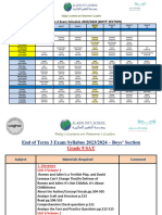 Grade 9 SAT EOT 3 Exams Schedule and Syllabus 2023-2024 - Boys' Section